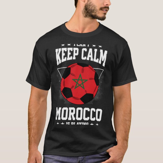 Morocco Football Jersey 2022 Flag Funny Soccer Lov T-Shirt (Front)