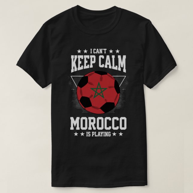 Morocco Football Jersey 2022 Flag Funny Soccer Lov T-Shirt (Design Front)