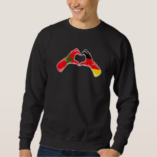 Morocco Germany Flag  Moroccan German Heart  1 Sweatshirt