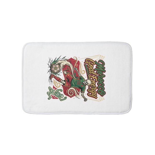 Morocco Goal Energy Skeleton Striker Nations Creat Bath Mat (Front)