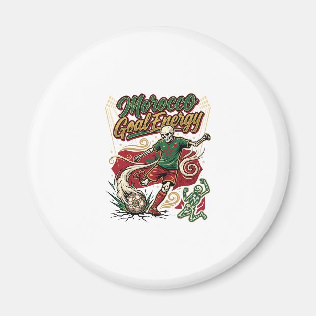 Morocco Goal Energy Skeleton Striker Nations Creat Magnet (Front)