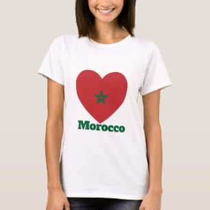 Morocco Heart Flag T-Shirt