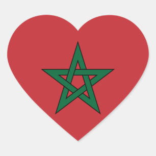 morocco heart sticker