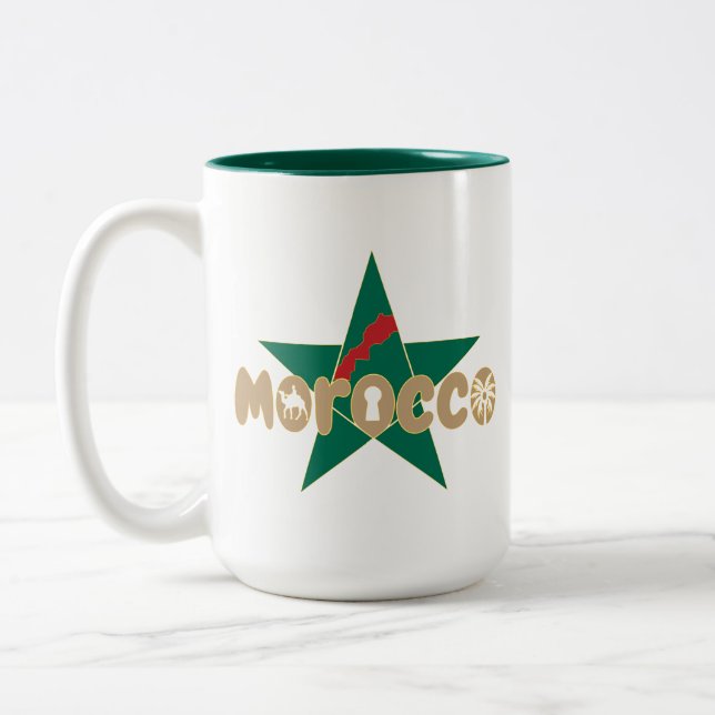 Morocco is identity, passed down with pride Two-Tone coffee mug (Left)