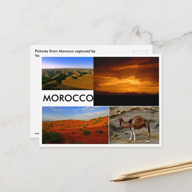 Morocco Landscape Postcard (Front/Back In Situ)