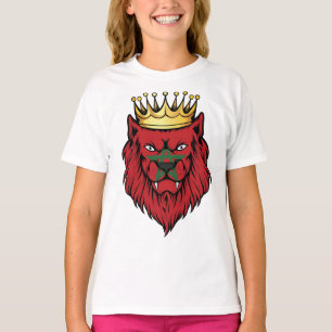 Morocco  Lion King Flag  T-Shirt