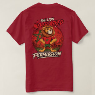 Morocco Lion Soccer Fan Funny T-Shirt