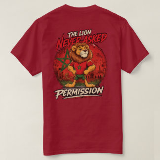 Morocco Lion Soccer Fan Funny T-Shirt
