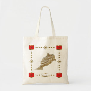 Morocco Map + Flags Bag