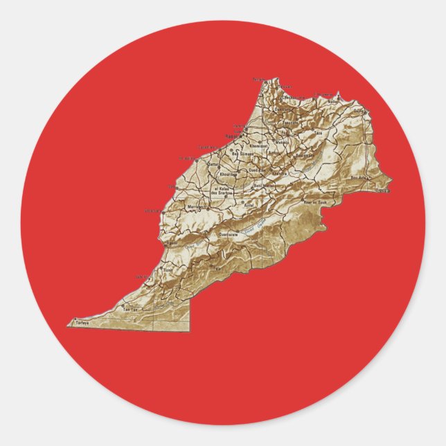 Morocco Map Sticker (Front)