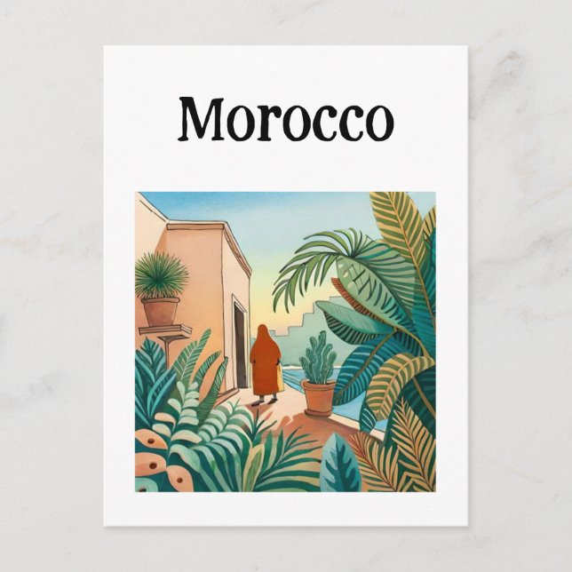 Morocco Marrakech Postcard (Front)