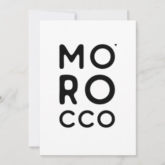 Morocco - minimalistic typography card