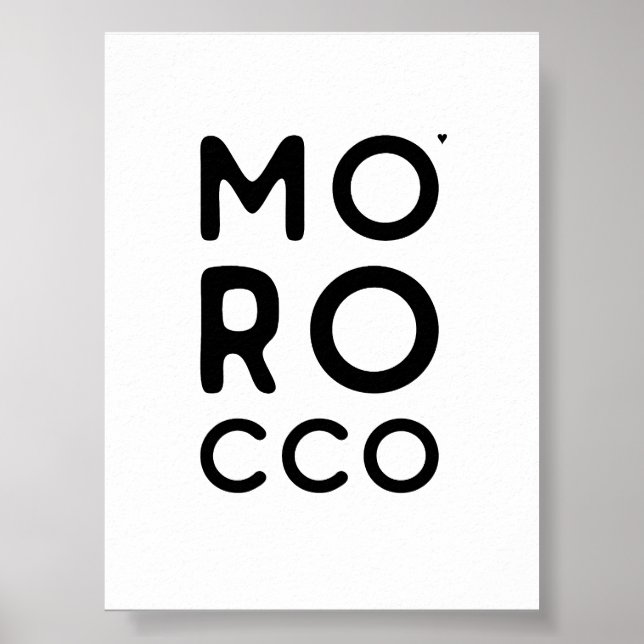 Morocco - minimalistic typography poster (Front)