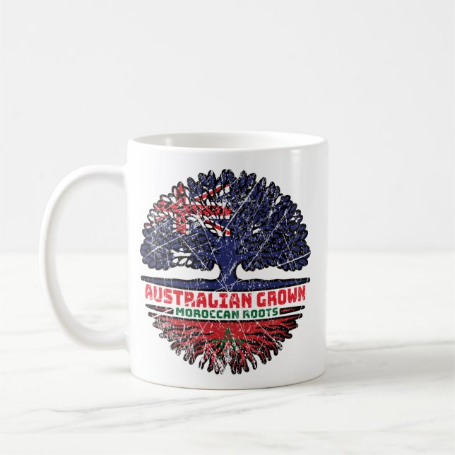 Morocco Moroccan Australian Australia Tree Roots Coffee Mug (Left)