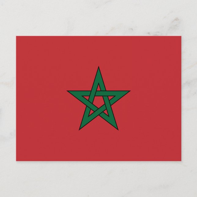 Morocco – Moroccan Flag Postcard (Front)