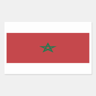 Morocco/Moroccan Flag Rectangular Sticker