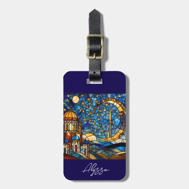Morocco Night Sky Custom  Luggage Tag (Front Vertical)