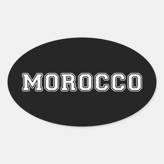 Morocco Oval Sticker (Front)