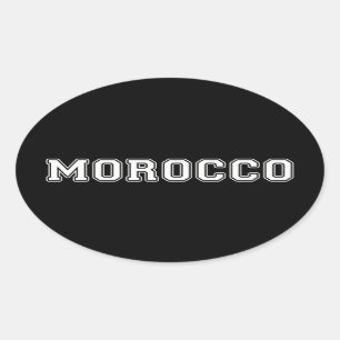 Morocco Oval Sticker