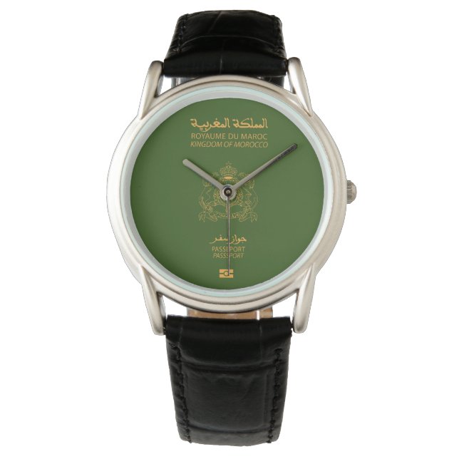 Morocco passport wristwatch (Front)