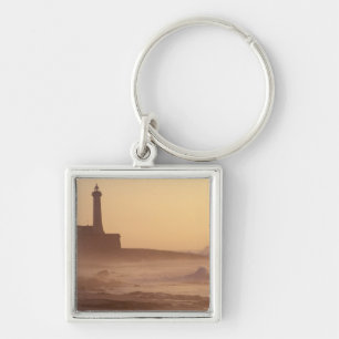 Morocco, Rabat, Lighthouse at sunset with Key Ring
