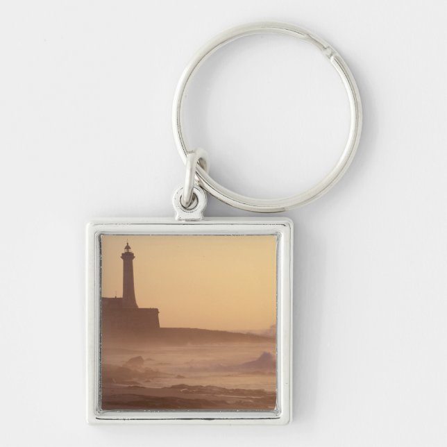 Morocco, Rabat, Lighthouse at sunset with Key Ring (Front)
