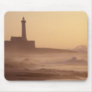Morocco, Rabat, Lighthouse at sunset with Mouse Mat