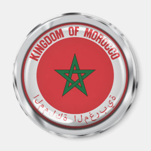Morocco Round Emblem Magnet