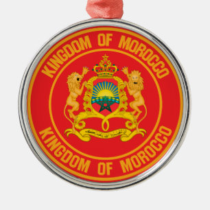 Morocco Round Emblem Metal Tree Decoration