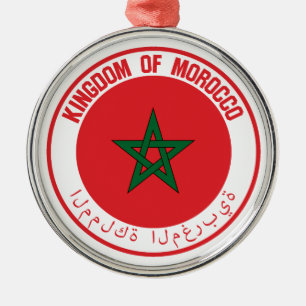 Morocco Round Emblem Metal Tree Decoration