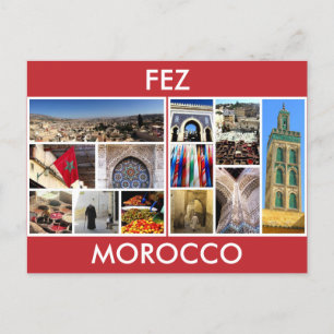 morocco scenes fes postcard