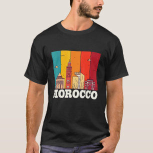 Morocco Skyline Africa Souvenir Moroccans Gibralta T-Shirt