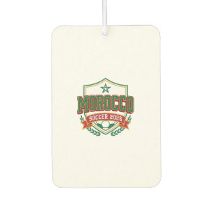 Morocco Soccer 2026 Soccer Bold Country Typography Car Air Freshener