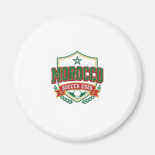 Morocco Soccer 2026 Soccer Bold Country Typography Magnet