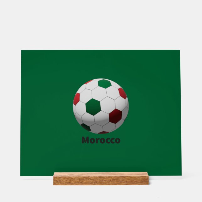 Morocco Soccer Acrylic Sign (Front)