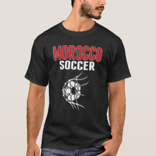 Morocco Soccer Ball In Net   Moroccan Football Sup T-Shirt
