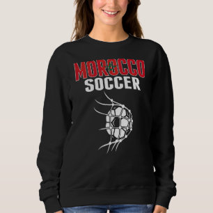 Morocco Soccer Ball In Net  Moroccan Football Supp Sweatshirt