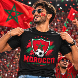 Morocco Soccer Fan Atlas Lions Football Moroccan T-Shirt