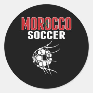 Morocco Soccer Fans Jersey - Support Moroccan Foot Classic Round Sticker