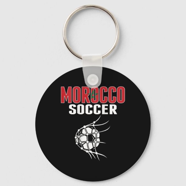 Morocco Soccer Fans Jersey - Support Moroccan Foot Key Ring (Front)