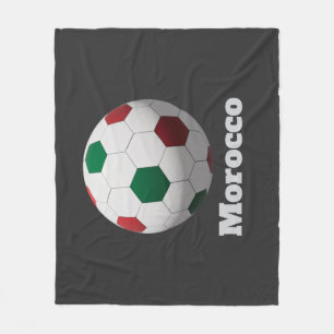 Morocco Soccer Fleece Blanket