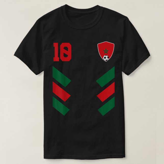 Morocco Soccer Jersey Morocco Football Morocco  T-Shirt (Design Front)