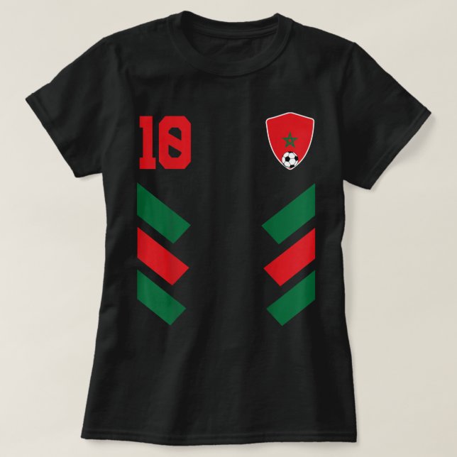 Morocco Soccer Jersey Morocco Football Morocco  T-Shirt (Design Front)