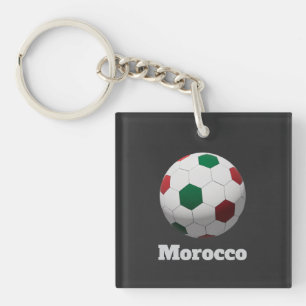 Morocco Soccer Key Ring