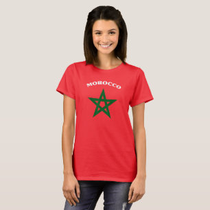 Morocco soccer lover gift Maroc Flag Morocco Moroc T-Shirt