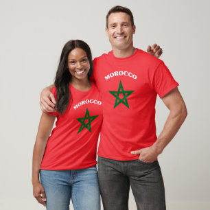 Morocco soccer lover gift Maroc Flag Morocco Moroc T-Shirt