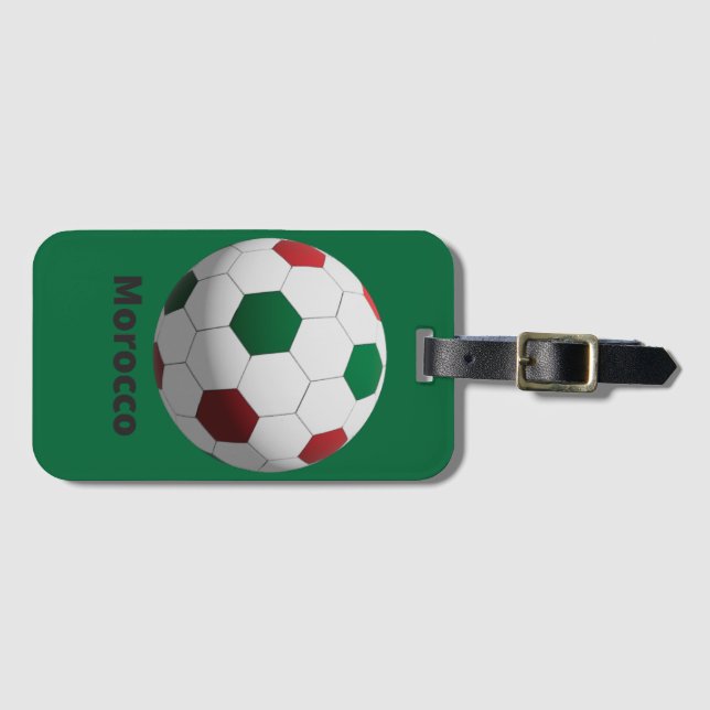 Morocco Soccer Luggage Tag (Front Horizontal)