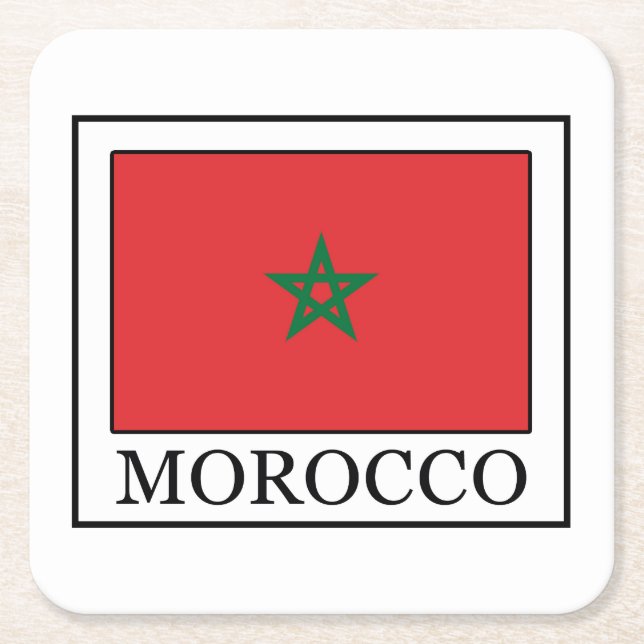 Morocco Square Paper Coaster (Front)