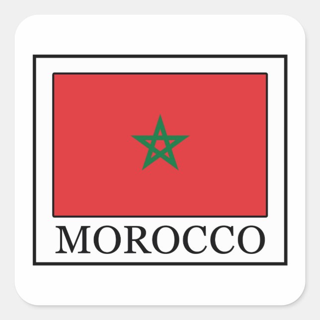 Morocco Square Sticker (Front)