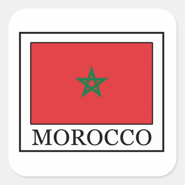 Morocco Square Sticker (Front)